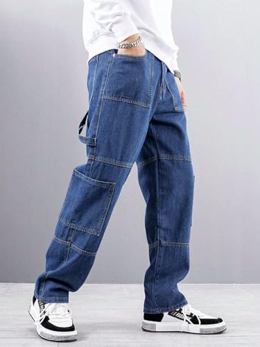 GRECIILOOKS Men Jeans | Men Jeans Pants | Denim Jeans | Baggy Jeans for Men | Cargo Jeans for Man | Stylish Jeans for Men (in, N