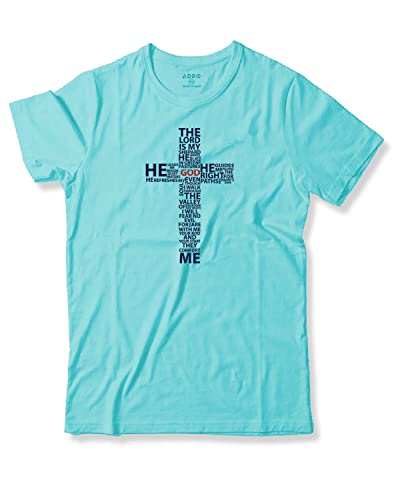 ADRO Men's God Printed Cotton T-Shirt (RNR-M-GOD-MI_Mint_XL)