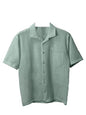 Pinkmint Textured Shirts for Men l Chest Pocket Short Sleeve Mint Shirt l Regular Fit Summer Outdoor Activities (Pack of 1)