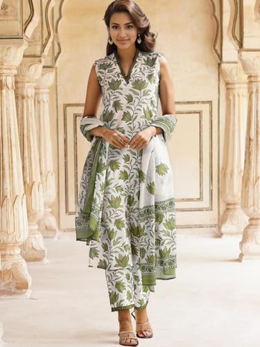 SHIENZY Dupatta set || Kurta set || Kurta pant set || Ethnic set || Sleeveless kurta set for women