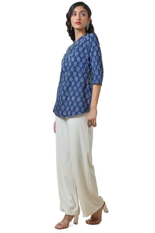 Soch Womens Regular Fit Tunic Shirt (CWA4TU30192A_Indigo