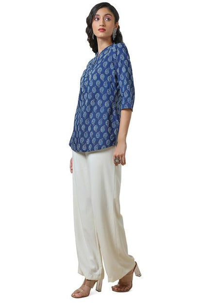 Soch Womens Regular Fit Tunic Shirt (CWA4TU30192A_Indigo