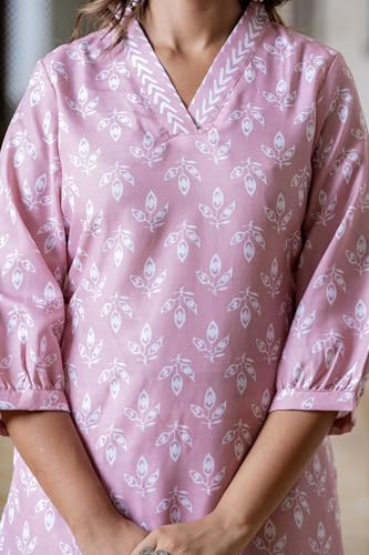 Lookmark WomenS Latest Printed Cotton Blend Straight Kurta And Afghani Pant Set Perfect For Casual And Office Wear (Az-Lm-P5-Ks