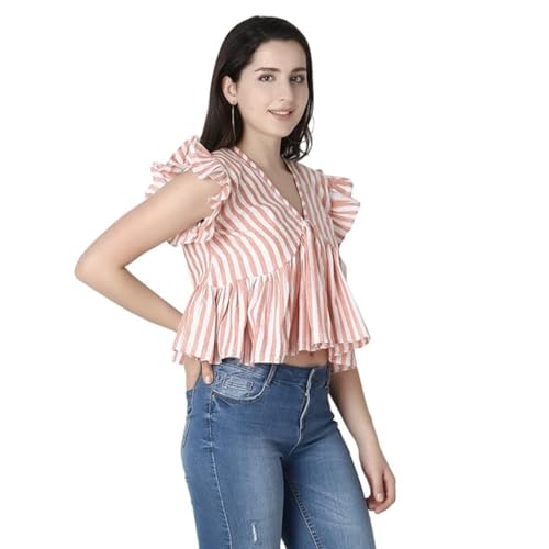Leriya Fashion Womens Waffle Knit Tunic Cap Sleeve Button Down Tie Knot Henley Tops Loose Fitting Bat Wing Shirts Top (X-Small,