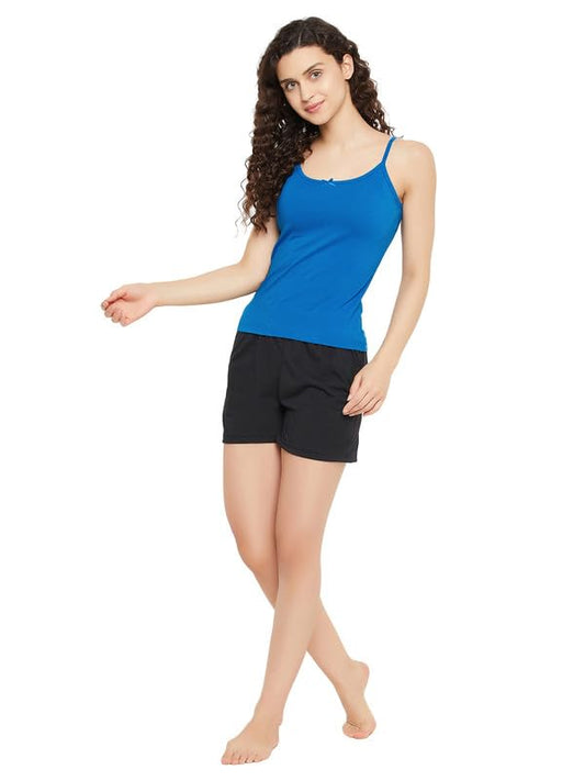 Clovia Womens Cotton Solid Camisole (CM0038G05_Grey_S)