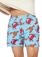 The Souled Store Get Crabby Men And Boys Elasticated Blue All Over Printed Cotton Boxer Shorts