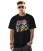 Peppyzone Mens Oversized Fit T-Shirt (PZ-OST-Trendy1620_Black3