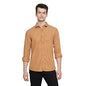 Turtle Men Orange Cotton Striped Slim Fit Casual Shirts