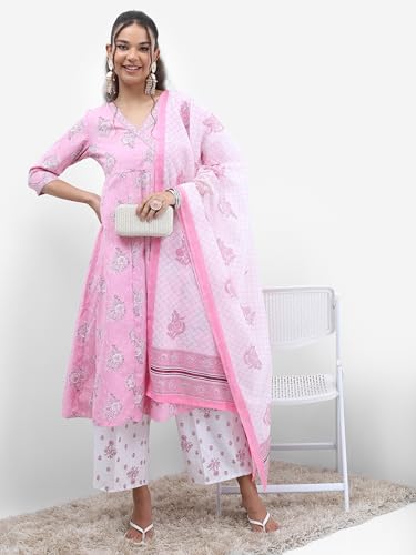 Ketch WomenS Polyester Ethnic Set (Khk3000958_Pink
