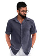 PinkMint Popcorn Shirt for Men ll Textured Shirts for Men ll Stylish Half Sleeve Shirt ll Goa Wear ll Regular Fit Shirt Light Pu