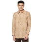 Fabindia MenS Printed Comfort Shirt_Beige S