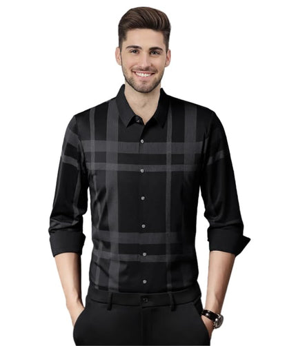BE ACTIVE Mens Regular Fit Shirt (RF0037_Black