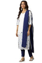 Blue Yard Dyed Pure Cotton Soft Dupatta