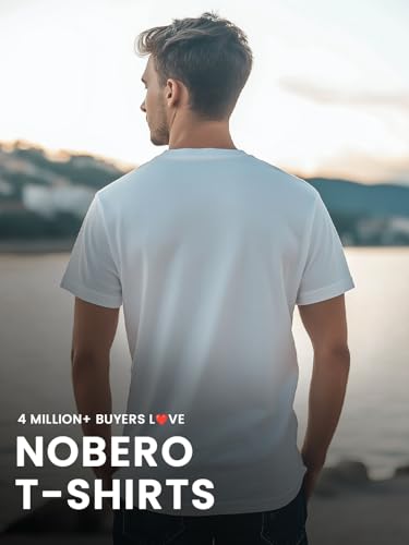 Nobero MenS Regular Fit T-Shirt (1M-Twts-C0811-Wt_White
