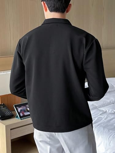 Leriya Fashion MenS Regular Fit Black Polo T-Shirt  Plain & Versatile