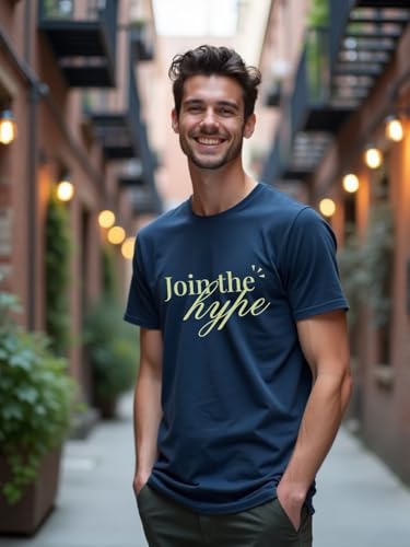 Nobero MenS Graphic Printed Regular Fit T-Shirt (1M-Twts-C1177-Bs_Marine_1