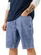 The Souled Store Denim: Blue Cloud Men and Boys Buttoned Regular Fit Cotton Blend Denim Shorts
