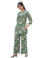 Pinkmint Printed Pure Cotton A Line Co Ord Set For Women l Stylish 3/4 Sleeve With Side Pocket l Two Piece Summer Set