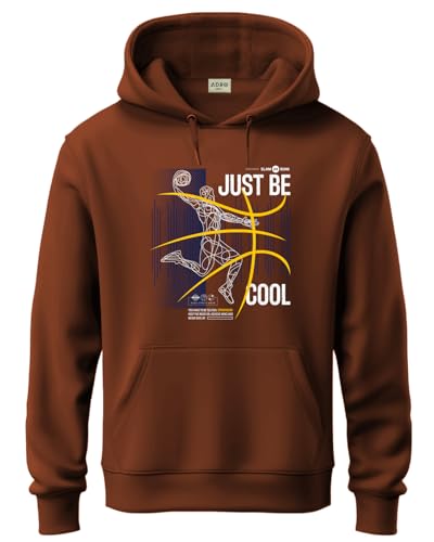 ADRO Basketball Design Hoodie for Men, 320 GSM Soft Cotton Hoodies, Long Lasting Printed Hoodie | Mens Hoodies | Sweatshirt for 