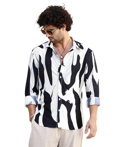I Enterprise Mens Spread Collar Long Sleeve Multicolor Solid Regular Shirt Slim Fit Office Wear ShirtS For Men | Textured Long