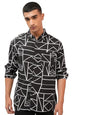 Ketch Men Long Sleeve Oversized Fit Khos000034 Black L