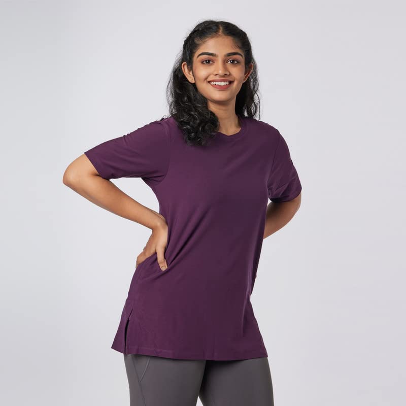 BlissClub Women The Breezy Kur-Tee | Top with Side Slits | BreezeFlo Fabric | Activewear for Women