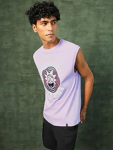 Bewakoof X Official Rick and Morty Merchandise Mens Dont Even Trip Dawg Graphic Printed 100% Cotton Vest - Boxy Fit, Round Nec