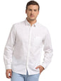 Turtle Men PC Slim Fit White Self Design Full Sleeve Casual Shirt