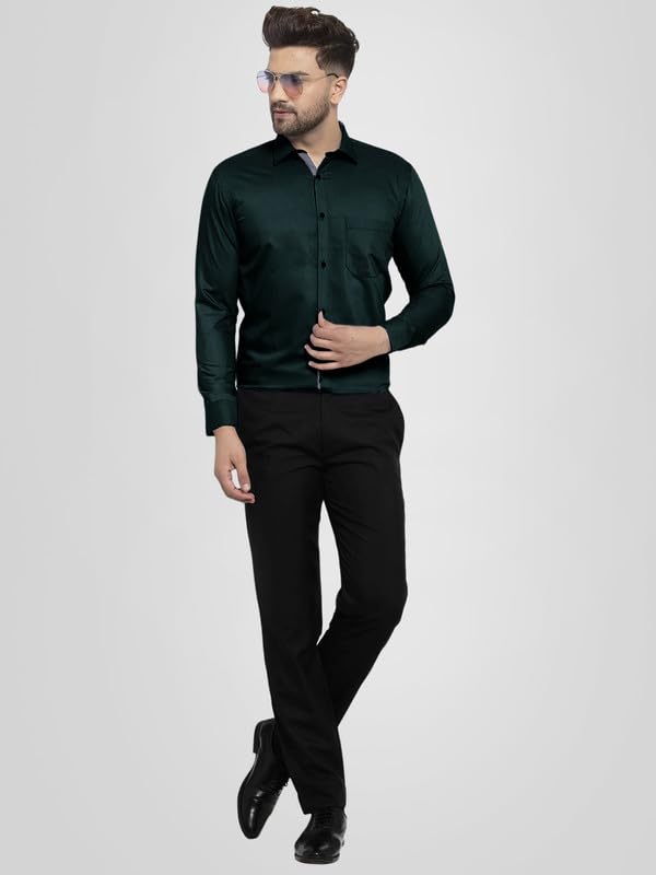 Tee Projekt Solid Shirt for Mens,Solid Shirt for Mens, Casual Shirt for Men,Full Sleeve Spread Collar, Shirt for Men_Pack of-2