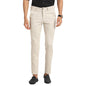 Turtle Men Cotton Stretch Beige Self Design Narrow Fit Casual Trouser