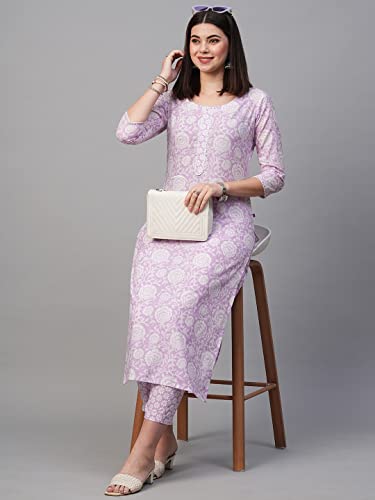 ANNI DESIGNER Women Cotton Blend Kurta & Pant Pack Of 2