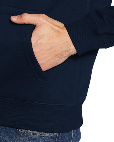ADRO Mens Abstract Design Backside Printed Hoodies in Premium Cotton Fleece 340 GSM (H23-M-CHL-NB_Navy)