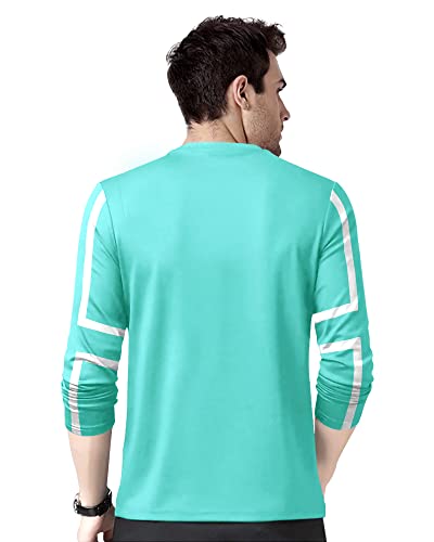 EYEBOGLER Mens Round Neck Full Sleeves Regular Fit Printed T-Shirt
