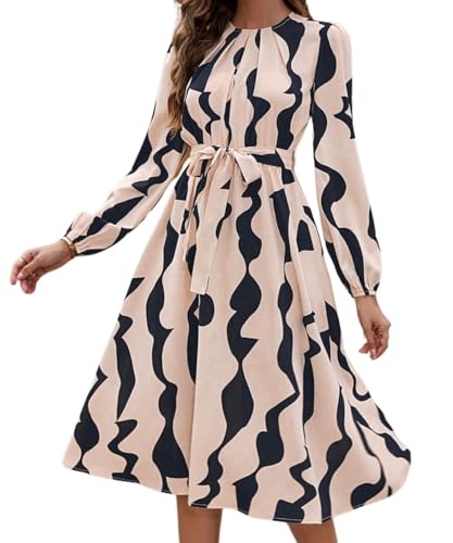 Leriya Fashion Rayon Fit and Flare Below The Knee Women Dress (LF-WD1221_Beige