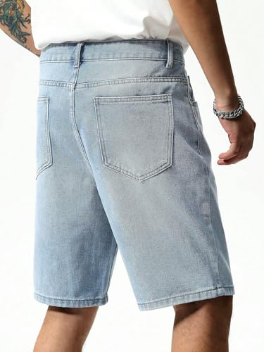 Greciilooks MenS Denim Casual Shorts (Gl-M.Short-Sh285_Blue