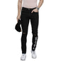 The Indian Garage Co Men Slim Fit Placement Print Mid-Rise Stretchable Jeans Black