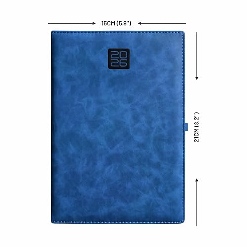 Anupam Merito 2026 Diary With Dates, New Year Diary 2026 Daily Planner 80 Gsm Full Page For Monday-Friday & Saturday-Sunday In O