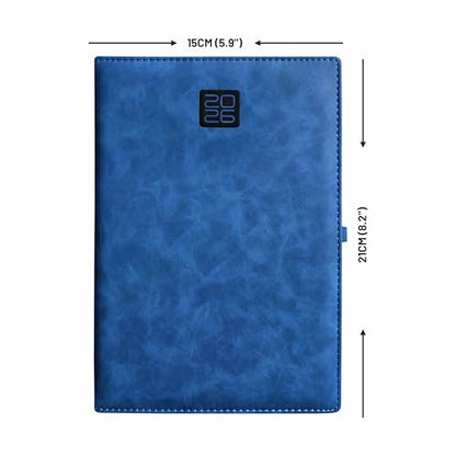 Anupam Merito 2026 Diary With Dates, New Year Diary 2026 Daily Planner 80 Gsm Full Page For Monday-Friday & Saturday-Sunday In O