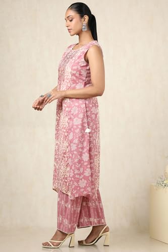 Soch WomenS Cotton Dobby Kurta Set (Cws5Ks10779_Onion Pink