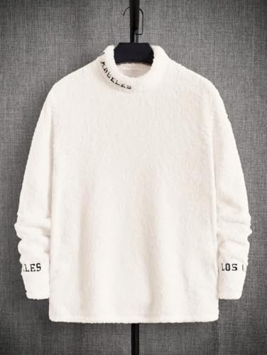 Tagas Womens Fleece Winter Sweatshirt  Cozy High Neck Pullover with Los Angeles Embroidery | Soft Warm Casual Wear for Men & Wom