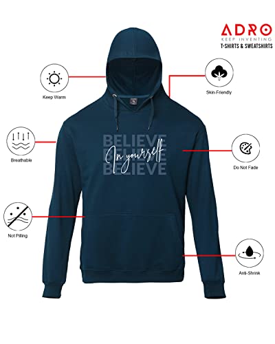 ADRO Believe in Your Self Printed Hoodie/Sweatshirt for Men