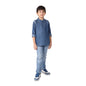 Fabindia Kids Cotton Chinese Collar Short Kurta Blue_2-3Y