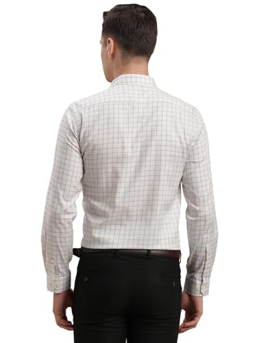 Turtle Men 100% Cotton Slim Fit Full Sleeve Grey Formal Shirt