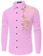 Bellstone Mens Solid Regular Fit Shirt (B-8200_Pink