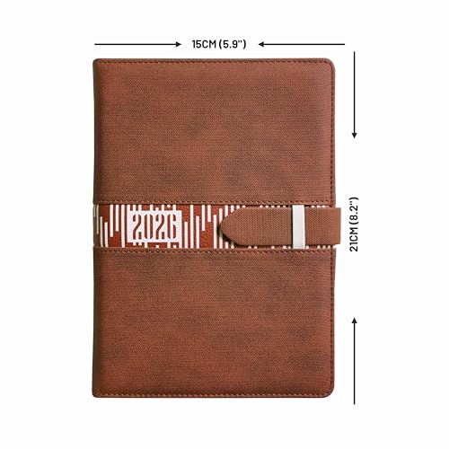 Anupam Slide Diary 2026 With Dates, 80 Gsm Full Page Per Day With Monthly Calendar, New Year Diary 2026 Size A5 (21X14Cm) 365 Da