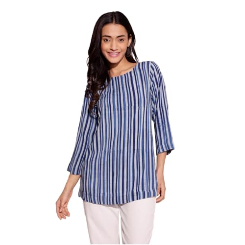Fabindia Women's Striped Regular Fit Tunic