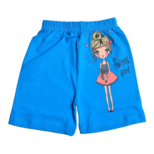 T2F Girls Cotton Printed Shorts(Pack of 5), Assorted, 8-9 Years