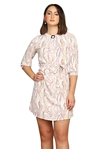 Leriya Fashion One Piece Dress for Women| Midi Dress for Women| Birthday Dress for Women (Small, Pink)