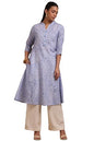 Soch Womens Linen Regular Kurta (CWS5KU61231_Blue