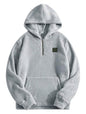TAGAS Unisex Fleece Hoodie  Ultra Soft Sherpa Pullover with Half-Zip & Kangaroo Pocket Sweatshirt Hoodie